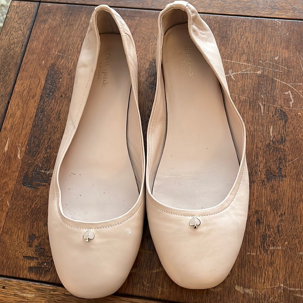 Kate Spade leather “ballet pink” ballet flats